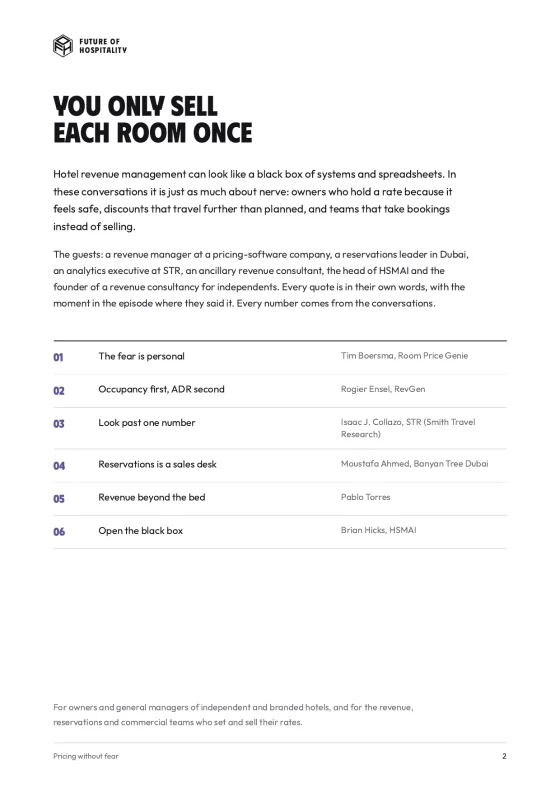 Page from the whitepaper Pricing without fear