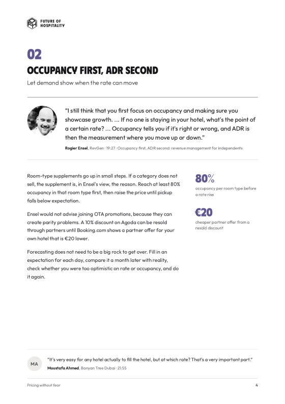 Page from the whitepaper Pricing without fear